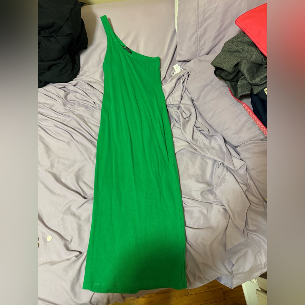Zara Bright Green Ribbed Top